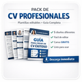 CV Profesional Editable + Guía (5 Plantillas para Conseguir Trabajo)